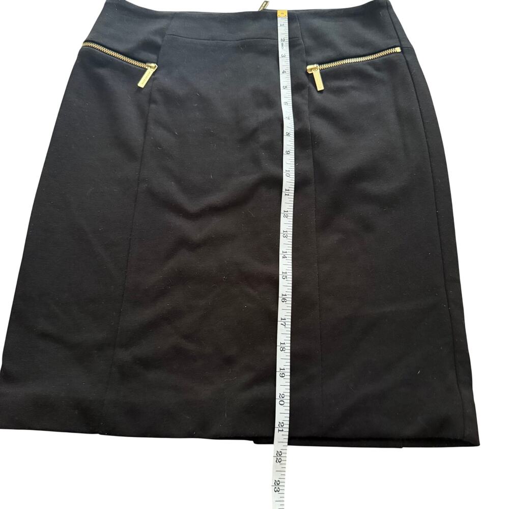 Michael Kors black zip up skirt sz 8 dressy workwear classic classy - Picture 5 of 11
